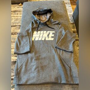 Nike Men's Gray Hoodie with Logo